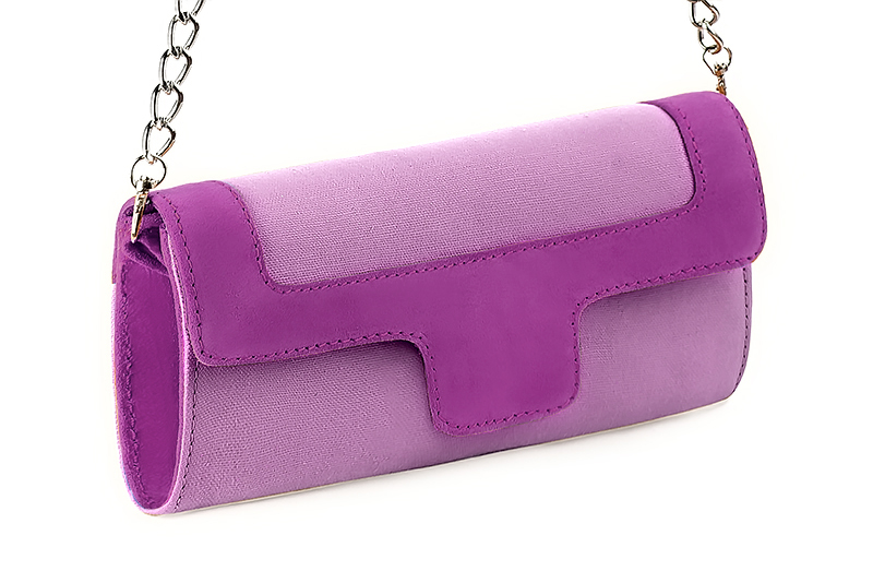 Women's mauve purple luxurious elegant clutch for ceremonies, weddings and evenings out. - Front view